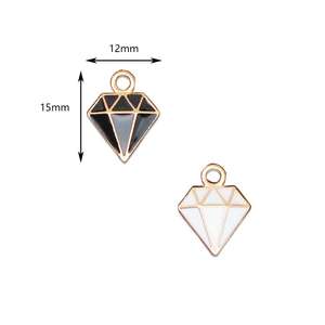 DIY ювелирные аксессуары сплав капает масло черно-белый бриллиант кулон браслет корейский поп - Product Image 1