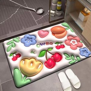 Thiết Kế Mới Mô Hình Kem Nhanh Chóng Làm Khô Diatom Bùn 3D In Chống Trượt Thảm Phòng Tắm Mat - Product Image 5