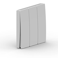 Fabricant IP65 étanche RF433 interrupteur de lumière LED sans batterie sans fil dispositif de maison intelligente élégant interrupteur cinétique 3 gangs