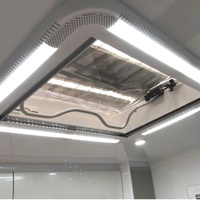 Klv J01 — accessoires de RV, projecteur robuste et résistant aux UV, 700x500mm, avec lumière LED, couvercle de ventilation pour remorque