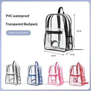 Custom Logo PVC Transparent <strong>Backpack</strong> Clear <strong>Bag</strong> <strong>for</strong> Women Men School Sports Music <strong>Travel</strong> Mesh Pocket Wholesale OEM Factory Direct - Product Image 4