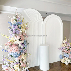 Decoración de Fondo para Ceremonia de Compromiso ZKAI, Panel de Acrílico con Diseño de Ondas, Set de Arcos y Soportes para Pastel, para Bodas y Fiestas - Product Image 6