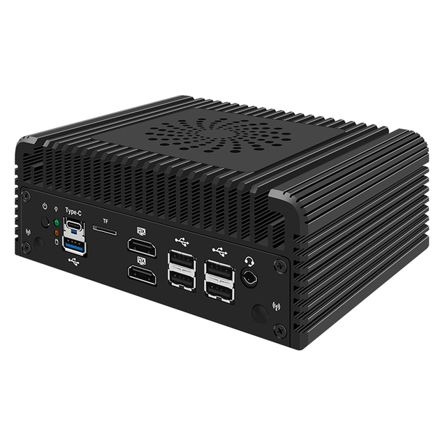 Compact 2GB LAN Mini PC N100 Quad Core 2x 10G SFP+ ROS PfSense OpenWRT Firewall Software Router Computer in Stock