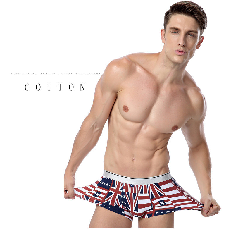 Мужские хлопковые повседневные свободные удобные клетчатые Модные полосатые боксеры с принтом