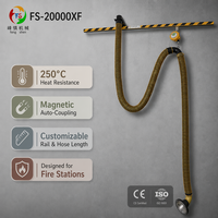 Système d'extraction des gaz d'échappement CE ISO Fengshen pour station de pompiers, rail coulissant magnétique à dégagement automatique pour véhicule d'urgence, garantie OEM
