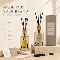 Diffuseur de parfum d'ambiance haut de gamme 350 ml avec huile aromatique naturelle, flacon en verre, parfum longue durée, personnalisation OEM sous marque privée