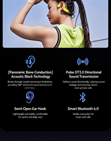 X5 Earphone Bluetooth Konduksi Tulang Headset Nirkabel Pengait Telinga Ganda IPX6 Olahraga Lari