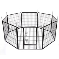 Platzsparender Großer Metall-Hundezwinger für Draußen, Günstig und Hochwertig, 10x10x6 Fuß