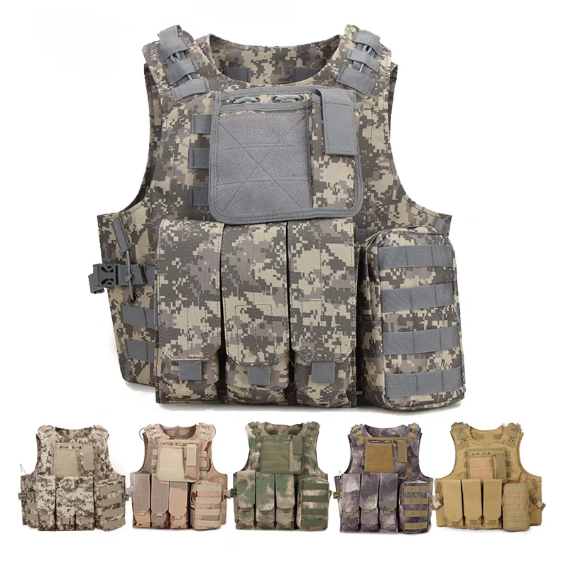 Custom quick release ballistic molle python oxford fabric security plate carrier camouflage hunting tactical vest