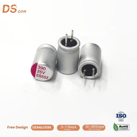 Condensateur solide radial 25V 390μF 6.3x9mm, non explosif, semi-conducteur organique, polymère conducteur, décharge à impulsions rapides
