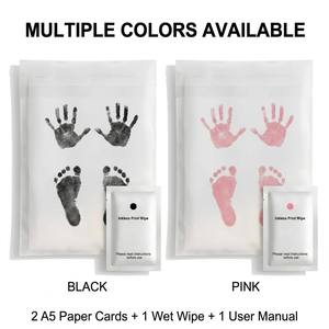 Nuevo Kit de Huellas de Pies sin Tinta, Kit de Huellas de Manos de Bebé con 2 Hojas de Papel - Product Image 3