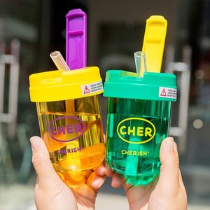 Nouvelle Bouteille d'Eau en Plastique Mignonne et Compacte de 300 ml, Sans BPA, avec Paille et Logo, Idéale pour le Bureau et l'Hydratation – Offre Spéciale - Product Image 4