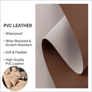 Muestra Disponible de Cuero Sintético de PVC de Lujo con Grabado Fino para Asientos de Automóviles - Product Image 1