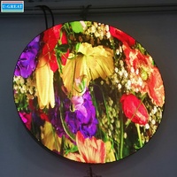 Nouvelle mode HD P3 3mm écran d'affichage led circulaire créatif de forme spéciale avec bordure pour DJ disco