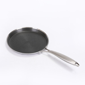 Poêle à frire en acier inoxydable à nid d'abeilles pleine surface, compatible tous feux, sans couvercle, pour œufs – Vente chaude transfrontalière - Product Image 3