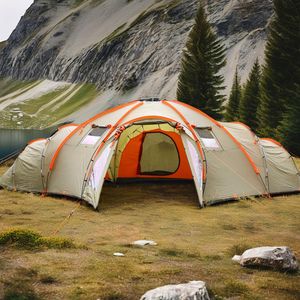 Tente dôme géodésique multi-pièces pour <span class=keywords><strong>camping</strong></span> familial, 4 saisons, imperméable, coupe-vent, glamping en plein air - Product Image 3