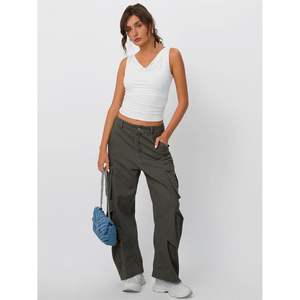 FOXA 2025 verano moda reina mujer lindo sin mangas camisetas sin mangas transpirable cuello vuelto V trajes básicos ropa para salir - Product Image 5