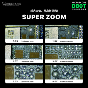 Microscopio Trinoculare MECHANIC D80T B5 8X 80X con Fotocamera Termica <span class=keywords><strong>per</strong></span> Riparazione di Schede Madri di Telefoni - Product Image 3