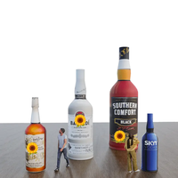 Énorme ballon gonflable en forme de bouteille de vin pour promotion, forme/logo personnalisé, présentoir géant pour bouteille d'alcool
