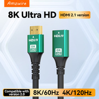Câble d'extension HDMI 2.1 mâle vers femelle Ultra HD 48 Gbps HDR EARC 4K 120 Hz
