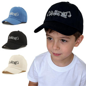 2026 New <strong>Children's</strong> Pure Cotton 6-Panel <strong>Baseball</strong> <strong>Cap</strong> Boys' Summer Cartoon Excavator Embroidery Sunscreen Visor Outdoor 1-6 Years - Product Image 1