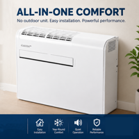 Climatiseur tout-en-un 8000 BTU sans unité extérieure, climatiseur mural monobloc