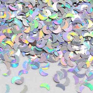 Großhandel Ultradünne 3mm Mond-Pailletten Laser-Glitzer 3D Nagel-Pailletten Lose Pailletten für Nagelkunst Schleim-Zubehör DIY Harz-Bastelarbeiten - Product Image 3