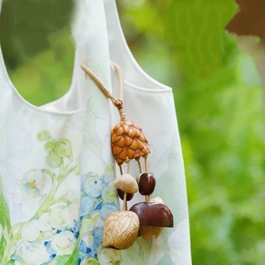 Wholesale Boho Natural Fruit Shell <b>Wind</b> <b>Chime</b> Charm, Handcrafted Hanging Pendant Nature Handmade Souvenir Decor - Product Image 5