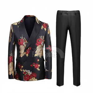 Nouveau Design 2025 Costume Homme Slim Fit 2 Pièces Style Italien Double Boutonnage Sur Mesure Couleur Personnalisée Respirant 100% Polyester Affaires Décontracté - Product Image 1