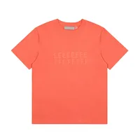 Ensemble classique de t-shirt et short en coton tricoté respirant de haute qualité avec imprimé lettres double ligne, idéal pour l'été