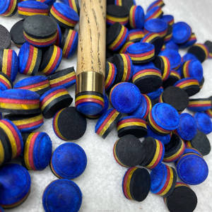 Punta de taco de billar multicapa Zero Rainbow Blue Peacock, punta de taco de billar de 11 mm para taco de billar chino de 8 bolas - Product Image 1