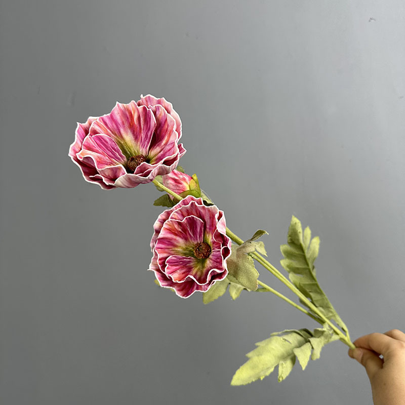 Eva 3-head large poppy-deep pink 19