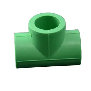 Raccords de tuyauterie en plastique PPR té égal/haute qualité usine directement vente Anti-vieillissement 20mm-110mm couleur verte té