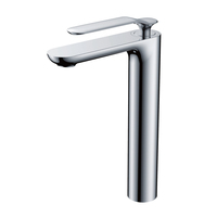 Robinet de lavabo contemporain à poignée unique, monotrou, à eau froide, pour salle de bain