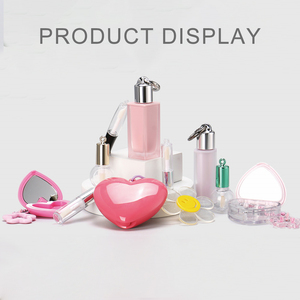 Tùy Chỉnh Màu Sắc Sang Trọng Màu Hồng Trái Tim Có Chứa Hộp Make up Nhỏ Blush Du Lịch <span class=keywords><strong>Container</strong></span> Với Bên Trong Lớp Make up Bàn Chải <span class=keywords><strong>Container</strong></span> - Product Image 3