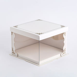 Cajas para Pasteles Altas, Ligeras, de 6, 8, 10 y 12 Pulgadas, Blancas y Azules, en Oferta - Product Image 5