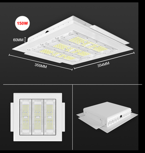 ไฟ LED สำหรับหลังคาอเนกประสงค์ 90W 120W 150W CRI 80 รับประกัน 5 ปี ติดตั้งง่ายสำหรับปั๊มน้ำมัน โกดังสินค้า มาตรฐาน IP65 L - Product Image 6