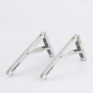 Heavy Duty Folding Table Bracket Iron Stainless Steel Adjustable Angle Bracket Mounting Shelf Triangle Bracket