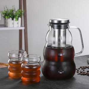 Cafetera Portátil Kingze para Café Frío, Jarra de Vidrio Borosilicato de 1000ml/2000ml para Uso Doméstico y Comercial, Juego de Café y Té - Product Image 2