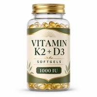 Compléments alimentaires en gélules molles de vitamine K2 D3 1000 UI, multivitamines pour adultes et adolescents
