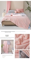 Couette Rafraîchissante d'Été Couleur Unie, Lavable en Machine, en Fibre Fine Rafraîchissante, Style Moderne Minimaliste, en Polyester