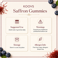 ACORN OEM Gummies au Safran Sans Sucre pour Femmes – Compléments pour le Soutien de l'Humeur