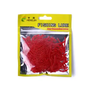  Simulación biónica roja, gusano de sangre, gusano de tierra, 20g/3cm, gusanos de plástico, cebo suave, señuelo de pesca