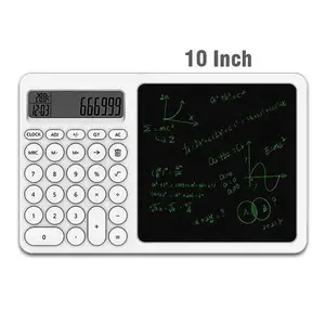 便携式10英寸电子写字板液晶显示器写字板计算器记事本科学计算器带画板