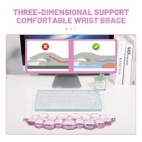 Tapis de souris de jeu en silicone gel transparent avec repose-poignet, couleur unie personnalisée, antidérapant, 430x110mm, en stock pour usage bureau et domicile