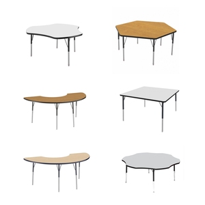 Table d'école meubles de classe pour primaire secondaire lycée ensemble de table d'étudiant universitaire environnement de formation d'apprentissage - Product Image 3