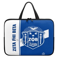 ZPB Zeta Phi Beta Laptop Çantası Sorority Tema Ofis Taşınabilir Çok Boyutlu Laptop Çantası İş Ofis Malzemeleri Özel Toptan Satış