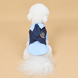 Vestito Estivo per Cani Stile Uniforme Scolastica Personalizzato all'Ingrosso Senza Camicia Interna - Product Image 1