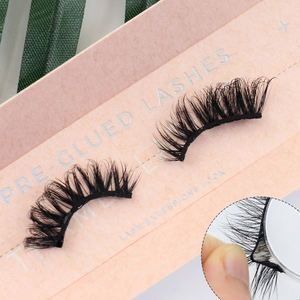 شريط لاصق كامل الرموش بالجملة رقيق قبل لصقها نصف شريط رموش اصطناعية لا الغراء اللازمة المورد رموش ذاتية اللصق - Product Image 1