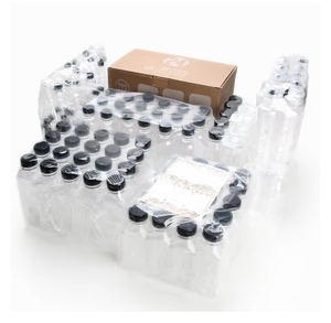 핫 세일 16온스 일회용 투명 식품 등급 PET 플라스틱 사각 주스 500ml 음료 병, 안전 캡 포함 - Product Image 1